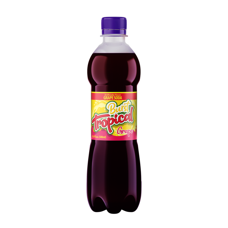 Burst Tropical Soda: Grape 16.9oz – De Mi País Catálogo