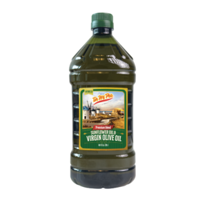 Sunflower oil and virgin olive oil