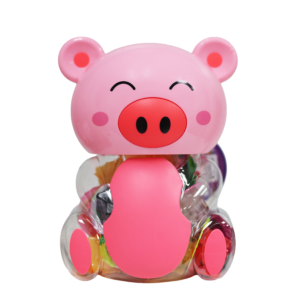 Pig Assorted Jelly Fruit Jar / Gelatina Frutas Surtidas Puerco Bote 6/19/35g